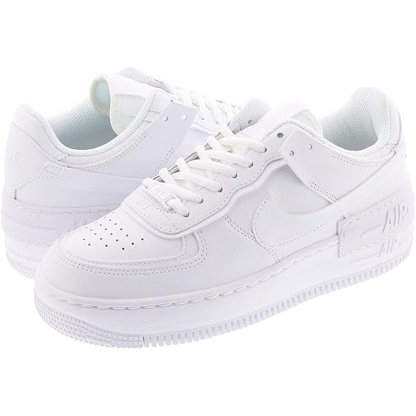 Amazon | [ナイキ] WMNS AIR FORCE 1 SHADOW WHITE/WHITE/WHITEUS6.5